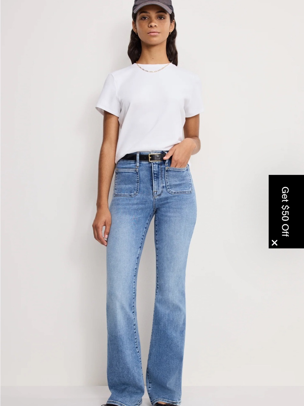 Good American Good Legs Flare Jeans Size:8
